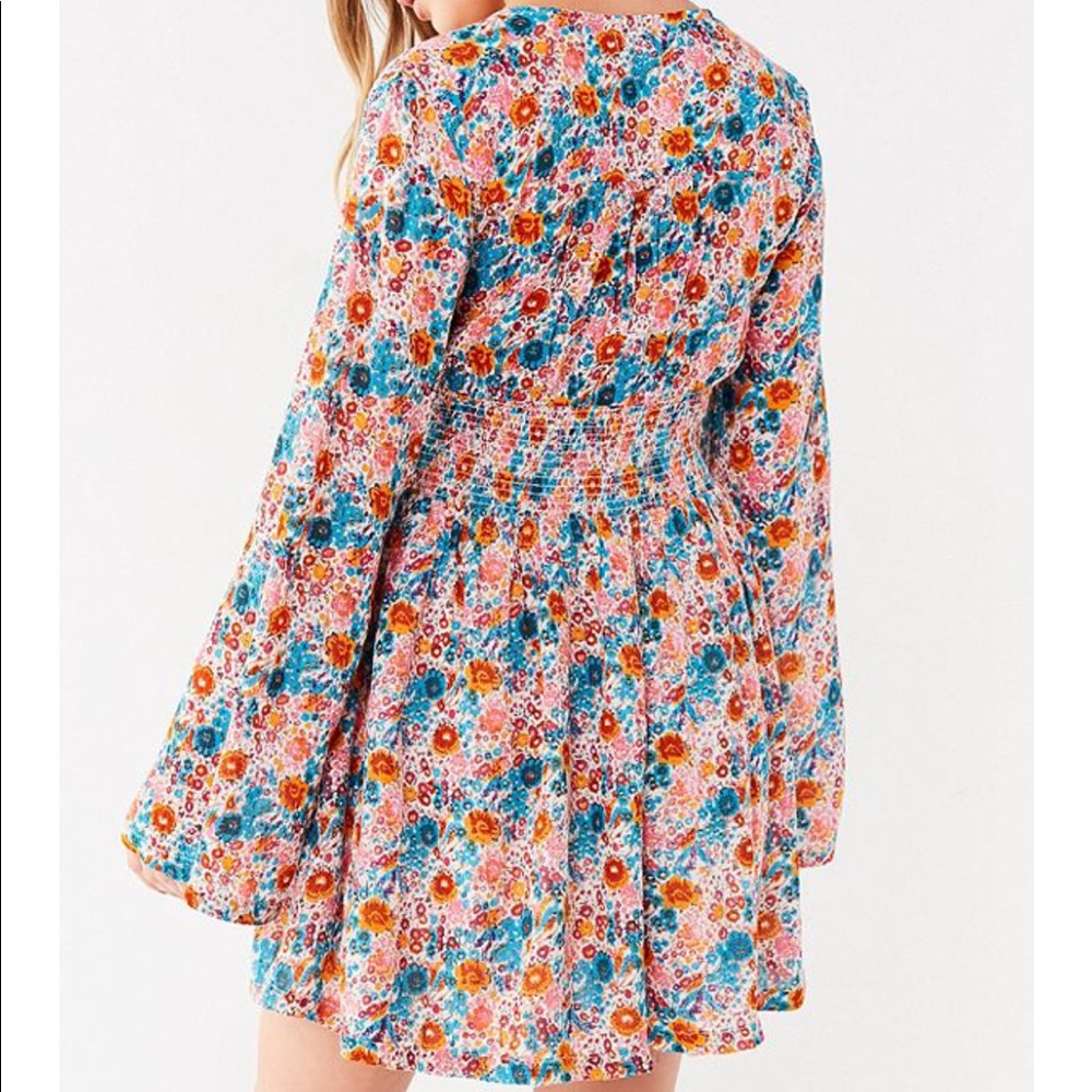 Urban Outfitters Elise Smocked-Waist Mini Dress - Picture 5 of 6